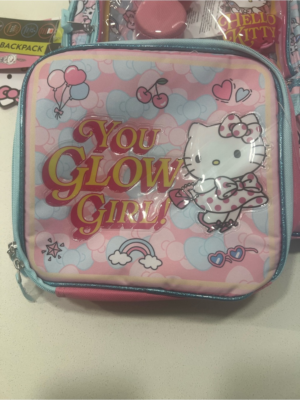 Hello Kitty You Glow Girl Backpack with Lunchbox And Headphones 17inches - Picture 4 of 9